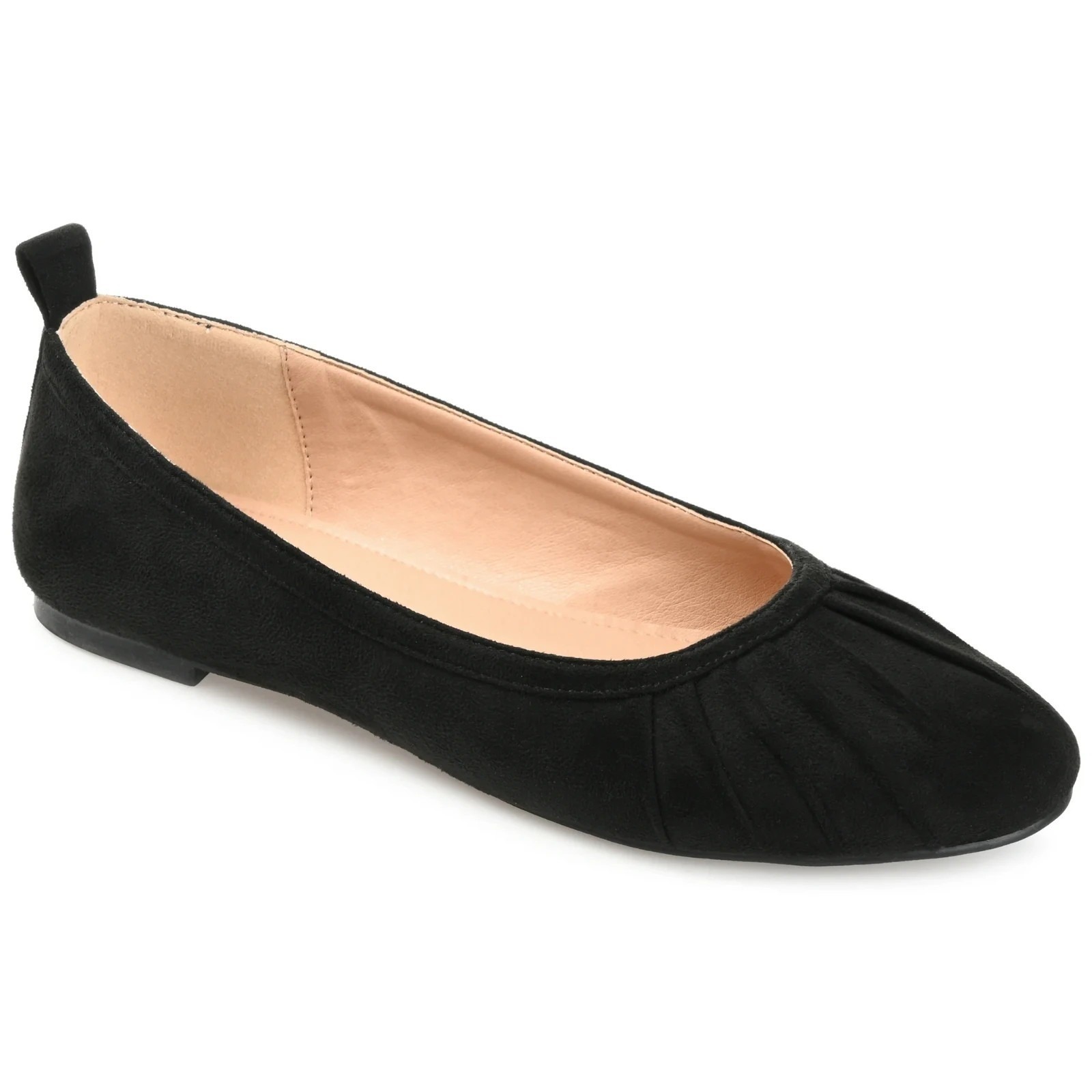 Journee Womens Flats Size 7.5 Black Tannya Slip-On Round Toe Ballet Dress Shoes